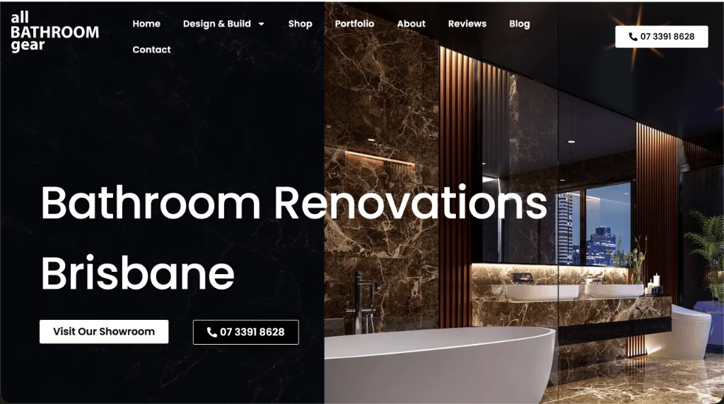 All Bathroom Gear website preview