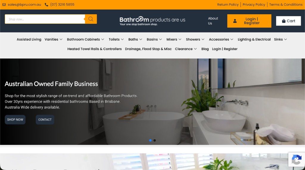 Bathroom Products Are Us website preview