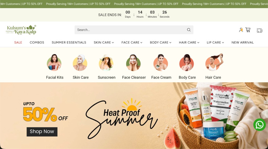 Kayakalp Herbals website preview