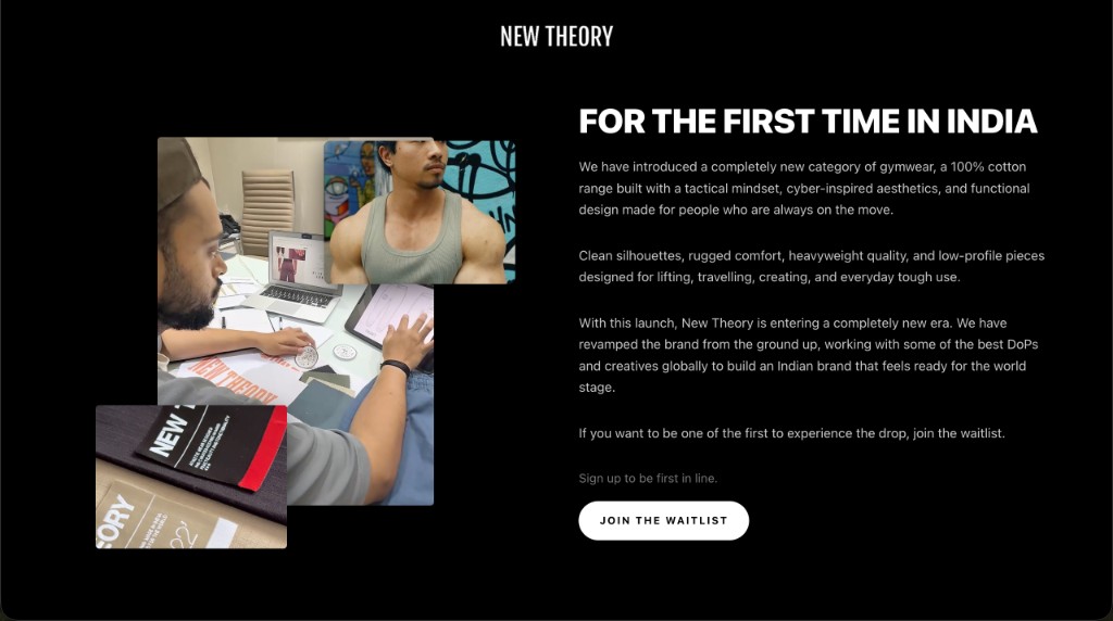 New Theory Clothing website preview