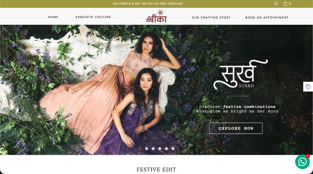 Shreeka website preview