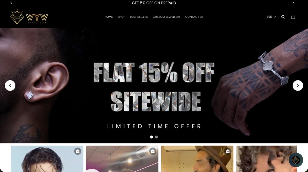 The WYW website preview
